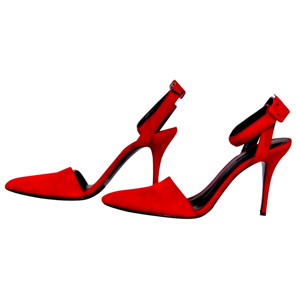 Gorgeous Fire Red Suede D’Orsay Alexander Wang Sz 39/8 *UNWORN* w/ org.Dust Bag